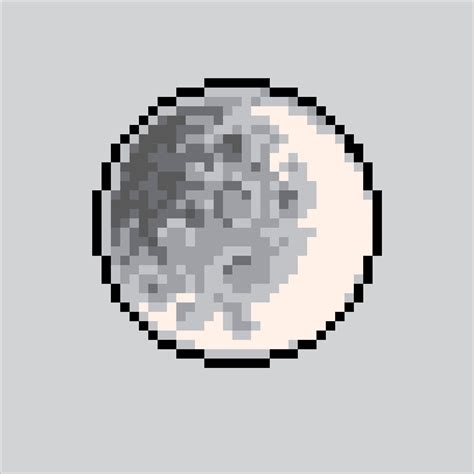 Pixel art illustration moon. Pixelated moon. shiny moon pixelated for ...