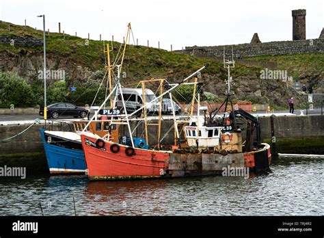 Fishing boats, Peel harbour, Peel, Isle of Man, UK Stock Photo - Alamy