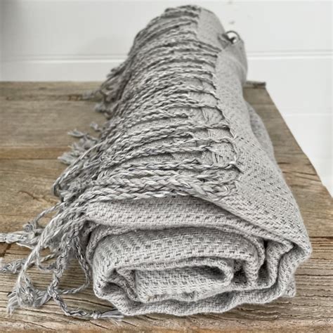 Throw Linen/cotton Herringbone - Carnival Homewares