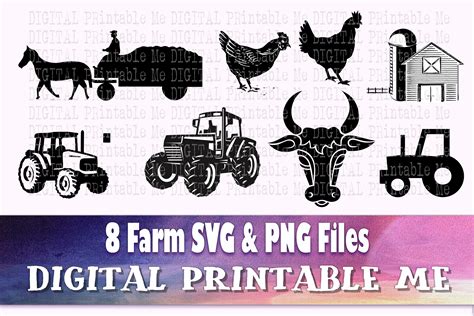 Farm Svg ,FARM ANIMALS, Farm Clipart,Animals Silhouette By ...