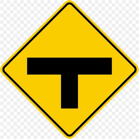 Intersection Three-way Junction Traffic Sign Clip Art, PNG, 2904x2904px ...