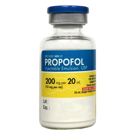 Propofol Injection 1% 10mg/mL 20mL Vial | DVMed Supply