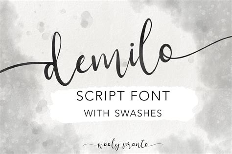 Demilo Handwritten Modern Brush Script Font with Swashes (299123 ...