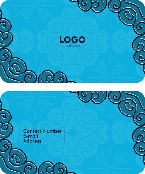 Modern business card design in blue color 5096171 Vector Art at Vecteezy