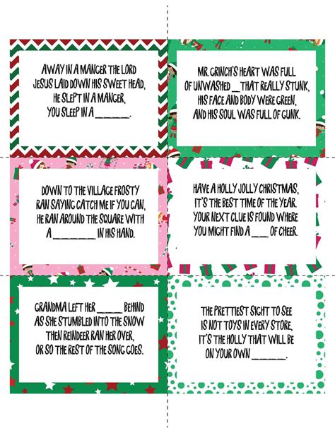 Christmas Scavenger Hunt Clues: Fun and Free Printables for Kids and Teens!