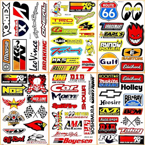 Amazon.com: Cars Motorsport Nos Hot Rod Drag Racing Lot 6 Vinyl Graphic ...