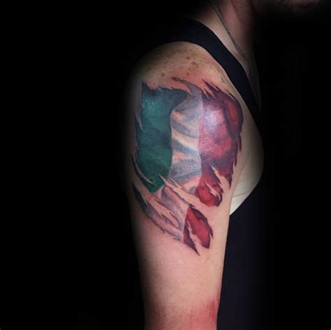 40 Italian Flag Tattoo Ideas For Men - Italy Designs