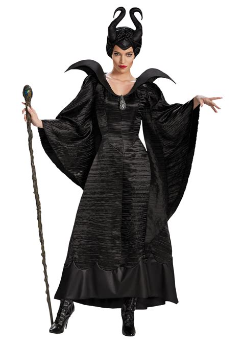 Adult Deluxe Maleficent Christening Black Gown Costume