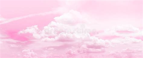 Pink Sky Soft with Cloud for Background, Horizontal Pink Sky Pastel ...