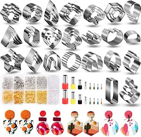 Polymer Clay Cutters for Earrings Making, 705 PCS Clay Cutters Set with ...