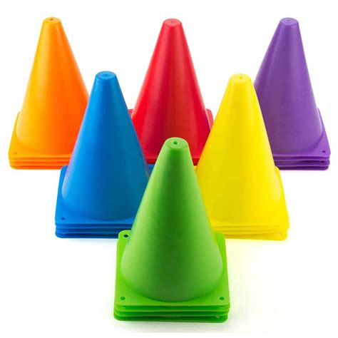 Buy 30 Pack 7 Inch Plastic Traffic Cones, Sport Training Agility Field ...