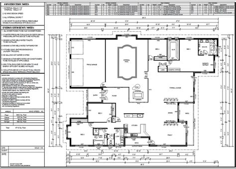 Internal Pool 4 Bedroom House Plans Full Concept Plans for - Etsy