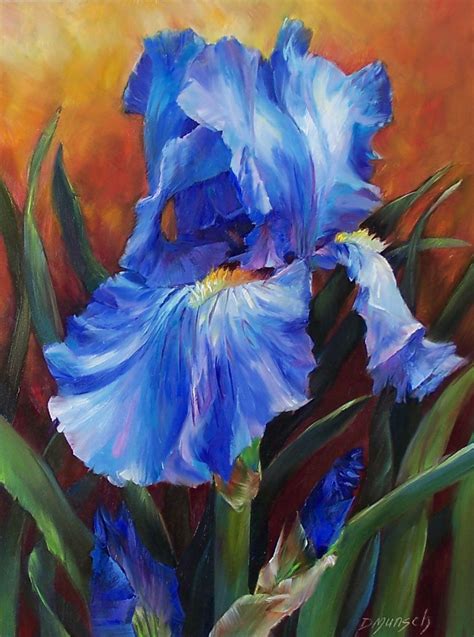 Blue Iris Painting at PaintingValley.com | Explore collection of Blue ...