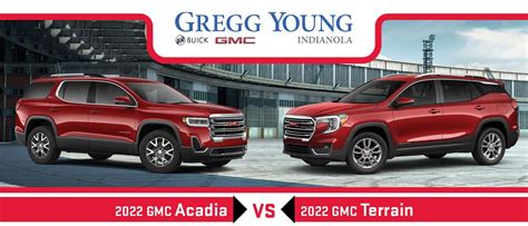 2022 GMC Acadia vs. Terrain Comparison | Features & Specs Compared