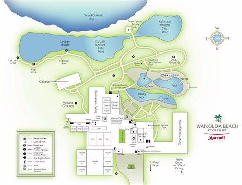 Map Layout Waikoloa Beach Marriott Resort & Spa