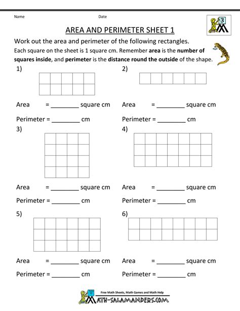 Perimeter Worksheets