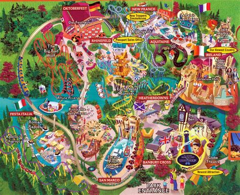 Theme Park Brochures Busch Gardens Williamsburg Map 2003 ...