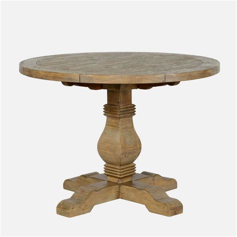 Farmhouse Reclaimed Wood Pedestal Round Table 42" | Zin Home