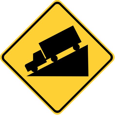 Traffic Signs - Steep grade/hill 10 x 7 Plastic PVC Sign Street Weather ...