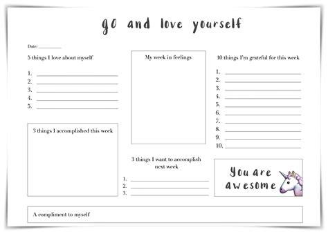 Low Self Esteem Worksheets