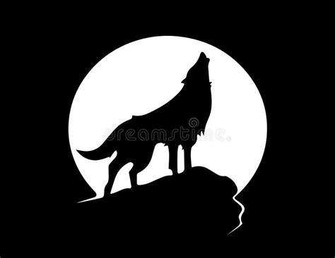 Black And White Wolf Howling Drawings