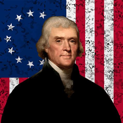 President Thomas Jefferson and The American Flag Digital Art by War Is ...