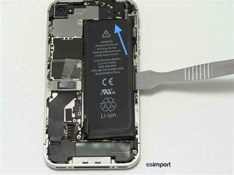 Tutoriel décrivant le changement de la batterie sur un iPhone 4S