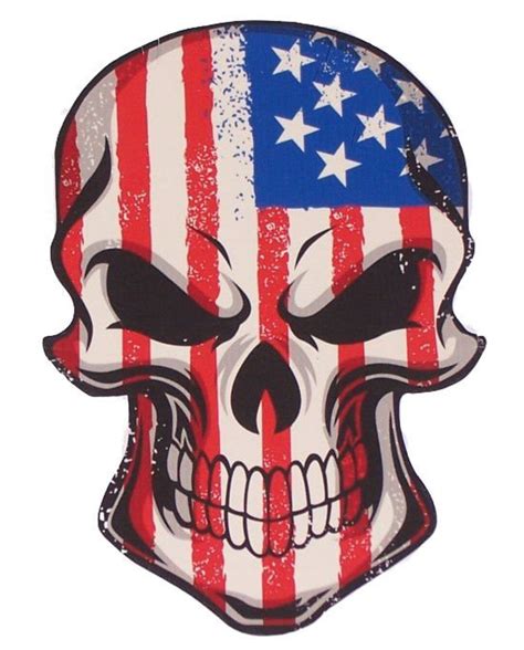 American Flag Skull 3 Decal / Sticker Great for Car Truck or SUV Window ...