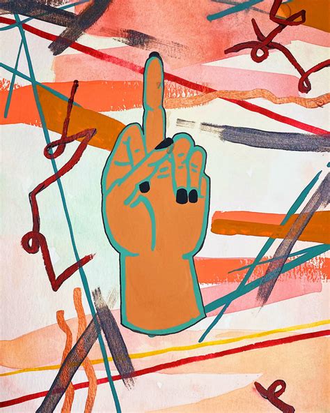 Middle Finger Abstract Art Print – artxnikki