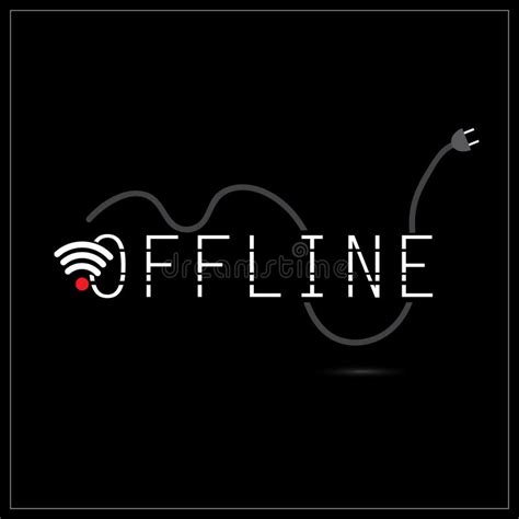 Vector Abstract Offline Disconnect Unplug Concept Logo Text Creative ...