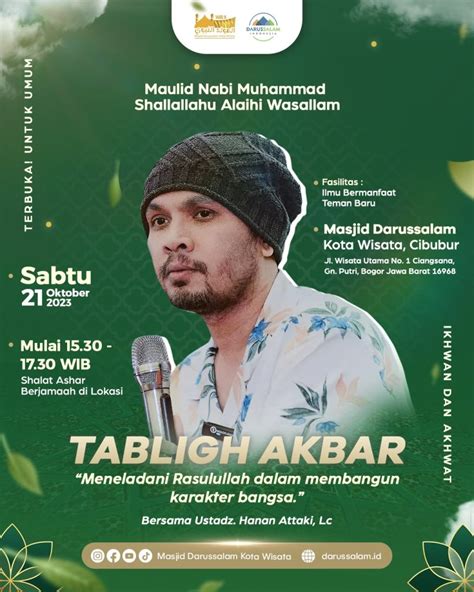 Ustadz Hanan Attaki Pengisi Kajian Remaja Di Acara Maulid Nabi