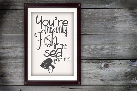 Only Fish In the Sea Digital Print Light Grey by DaleighDesigns, $16.00 ...