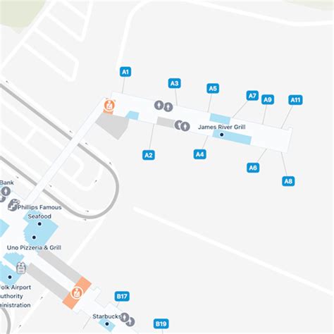 Norfolk Airport Map | ORF Terminal Guide