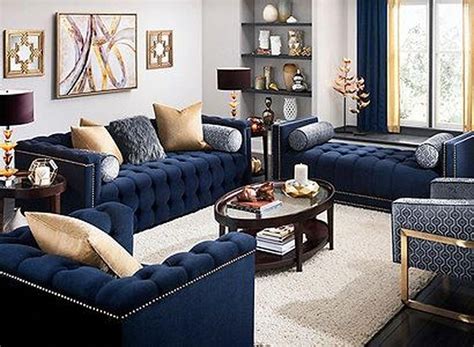 Blue And Gold Living Room Ideas