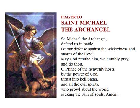 Printable St Michael Prayer - 2023 Calendar Printable