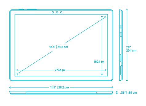 Microsoft Surface Computers Dimensions & Drawings | Dimensions.com