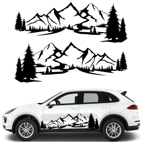 Buy Fochutech Large Car Stickers, ain Car Decals for Men Women, Tree ...