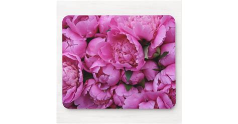 Lush Pink Peony Flowers Mouse Pad | Zazzle