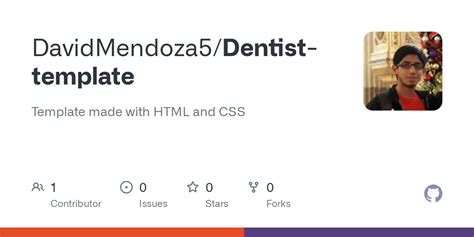 GitHub - DavidMendoza5/Dentist-template: Template made with HTML and CSS