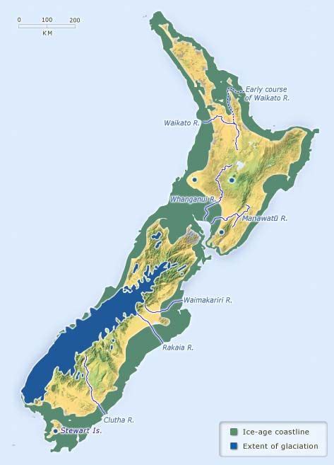 New Zealand Ice Age Coastline Ancient Maps, Ancient Times, Vintage ...