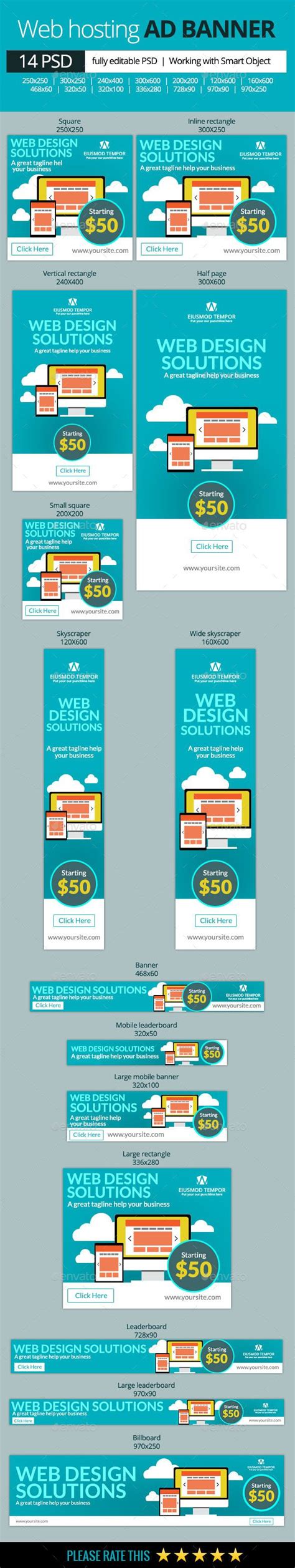 Web Hosting Banners | Psd web design, Banner ads, Banner