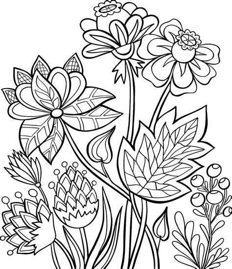 Beautiful Flowers coloring page - Download, Print or Color Online for Free