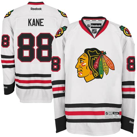 Reebok #88 Patrick Kane Chicago Blackhawks White Premier Player Jersey