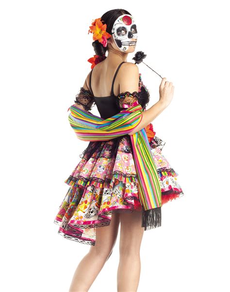 Day Of The Dead Mexican Holiday Adult Womens Halloween Costume | eBay