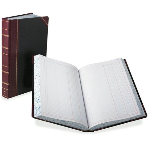 Boorum & Pease Record/Account Book, Journal Rule, Black/Red, 500 Pages ...