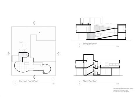 Evan SHEN | Villa savoye plan, Le corbusier, Floor plans