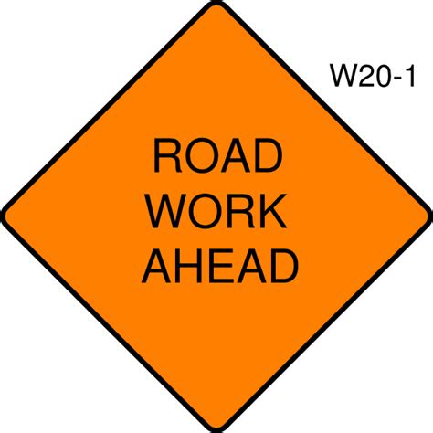 Road Work Ahead Sign Clip Art at Clker.com - vector clip art online ...