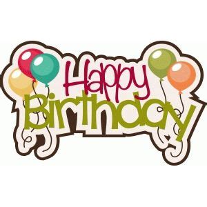 Silhouette Design Store: happy birthday title with balloons ...