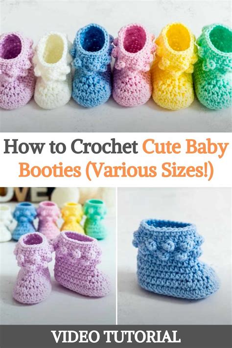 How to Crochet Cute Baby Booties (Various Sizes!)