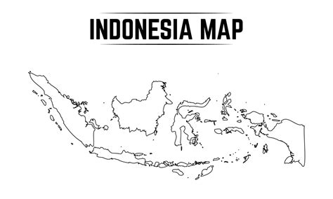 Outline Simple Map of Indonesia 3087754 Vector Art at Vecteezy